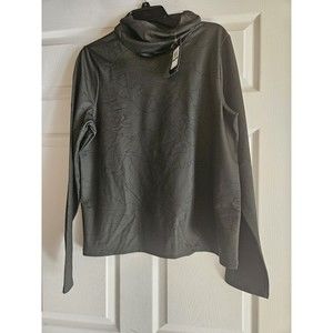 Under Armour ColdWeather Funnel Neck Camo Green Womens Large 1375832 LS Shirt